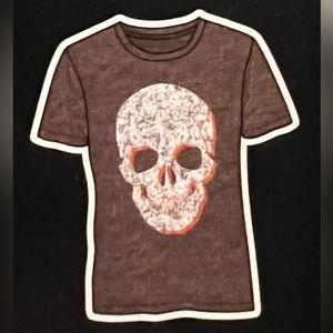 NWT Orange Lined Skeleton Men’s Tee